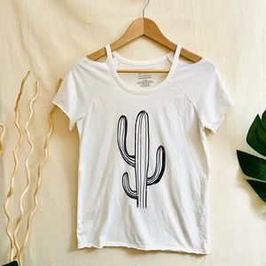 GRAYSON THREADS Cold Shoulder Cactus T Shirt